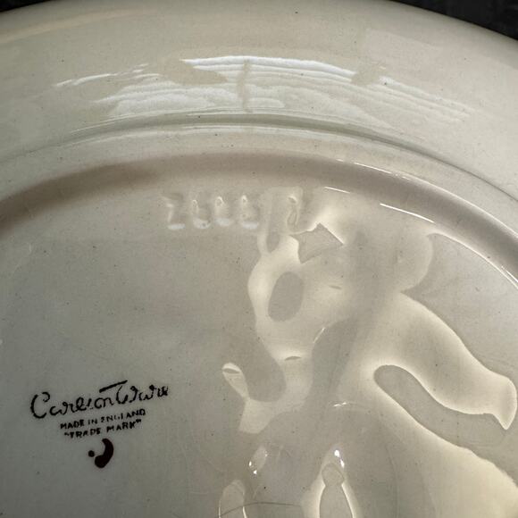 Vintage Carlton Ware England Hand Painted Magnolia Pink Blush Bowl 1950s oval - Picture 7 of 11